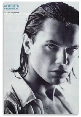 YBRAVO River Phoenix Movie Star Poster Dekorative Malerei Leinwand Wandkunst Wohnzimmer Poster Schlafzimmer Malerei,Wandkunst Bilddruck Moderne Familienzimmer Dekor 12x18inch(30x45cm)