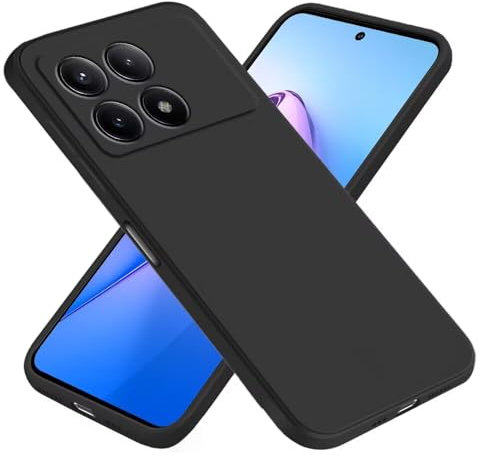 EASSGU Custodia per POCO X6 Pro 5G (6.67 Inches), Cover Morbida in Silicone TPU - Nero
