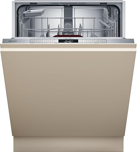 NEFF S155HTX00E, N 50, Smarter Geschirrspüler Vollintegriert, 60cm, Besteckkorb, besonders leise Spülmaschine, höhenverstellbarer Oberkorb, Schmutzerkennung, für hartnäckige Verschmutzungen, Aqua Stop