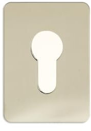 TSS Polished Chrome Euro Cylinder Stick On Repair Escutcheon, 65mm x 47mm. Self Adhesive Euro Profile Key Covers, Keyhole Cover for Euro Cylinder, Self Adhesive Door Plate