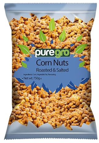 Puregro Roasted & Salted Corn Nuts 750 Grams | Pack of 1 | Premium Quality Spanish Crunchy Savoury Snack | Ready to Eat | Original Salted Flavour | Vegan Plant Based Snack