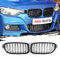 AggAuto Glänzend Schwarz Kühlergrill, Front Nieren 8-Einzelstab für BMW Serie 3, F30/F31, 2012-2018