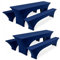 Pesonlook Zwei dreiteilige Sets Biertischhusse, Marineblauer Stretch-Biertisch- und Bankgarniturbezug für 50 cm Tischbreite, Bierbankhusse, Bierzeltgarnitur 220 x 50 cm für Bankettparty