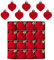 Valery Madelyn 16pcs Valentinstag Herz Kugeln Kunststoff,Rot Beflockte Oberfläche Romantisch Herzchen Deko Set für Valentinstag deko,Hochzeitsdeko,Party,4cm