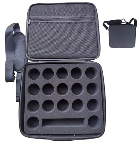 Billiard Balls Storage Bag & Carrying Case - Travel Storage Box with Carry Handle & Shoulder Strap - Holder for 1 Set of 2-1/4'' Pool Balls & Accessories