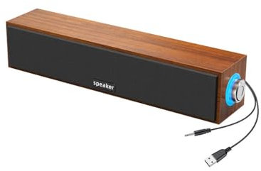 SHLWYG Altoparlanti per computer in legno, altoparlanti multimediali Bluetooth, altoparlanti plug-in Bluetooth, altoparlanti per computer - adatti per computer, TV, smartphone, ecc.