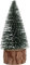 Snowy Green Christmas Tree Mini Bottle Brush Christmas Tree | Miniature Snow-flocked Bottle Brush Tree | Bottle Brush Pine Christmas Village Tree - 15cm