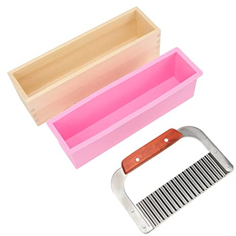 Soap Making Kit with Wooden Box for Homemade Soap Handmade Craft Tools Handmade Soap Tools Soap Knife Silicone