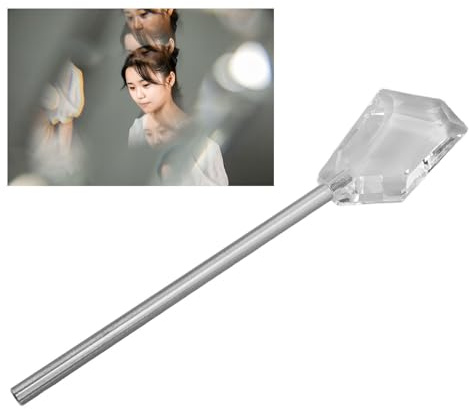 Annadue Handheld Kristallprisma Objektivfilter, 70 mm Spezialeffektfilter mit Regenbogenfarbenem Licht, Fotografie Vordergrund Bokeh Requisiten, Kamerazubehör