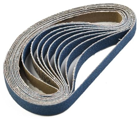 13mm x 610mm Zirconia Abrasive Sanding Belts. Price per 25 belts. (P80)