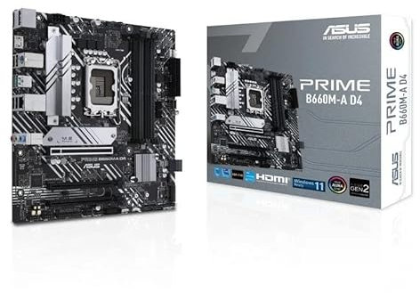 Carte mère Micro ATX B660M, Support DDR4, PCIe 4.0, USB 3.2, idéal pour Monter des PC Haute Performance et des Jeux.