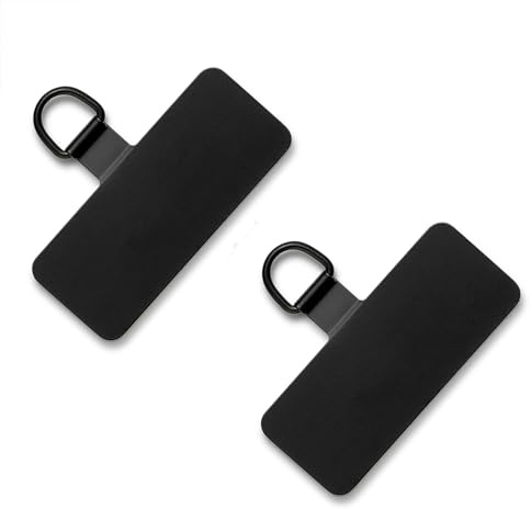 CHUQING Handykette Halterung Universal Pads Handy Patch Schwarz | Handykettenhalterung für vollumfassende Handyhüllen, werkzeugfrei und rückstandslos montierbar, stört keinen Ladevorgang