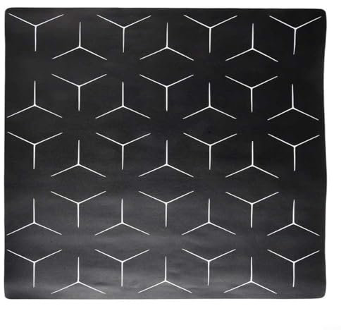 Alanmoship Silicone Induction Hob Mat Worktop Protector Heat Resistant Up To 450°F Non-Slip Kitchen Cooktop Guard Multipurpose Cooking Mat Black 51X63cm