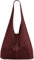 Caspar große Damen Wildleder Tasche Hobo Bag Shopper - CLASSIC LINE - Modell No.767 - Made in Italy, Farbe:bordeaux rot, Größe:One Size