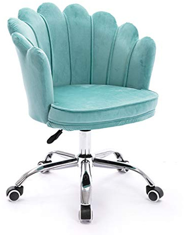 DGDHHSFJDJ Drehbarer Bürostuhl mit Rollen, höhenverstellbarer & gepolsterter Chefsessel/gelb / 42-50cm