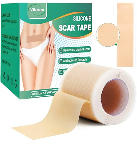 Dufuso 150CM Pansement Silicone Cicatrice, 24H Couleur Chair Invisible, Silicone Scar Sheets Pour Toutes Cicatrices, Effet Visible: Nouvelles Cicatrices (1-2 Mois) / Anciennes (2–4 Mois)