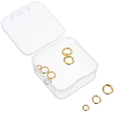 Veemoon 9pcs Silver Lock Jump Rings Jump Rings for Jewelry Making Necklace Connectors Sterling Silver DIY Jewelry Supplies
