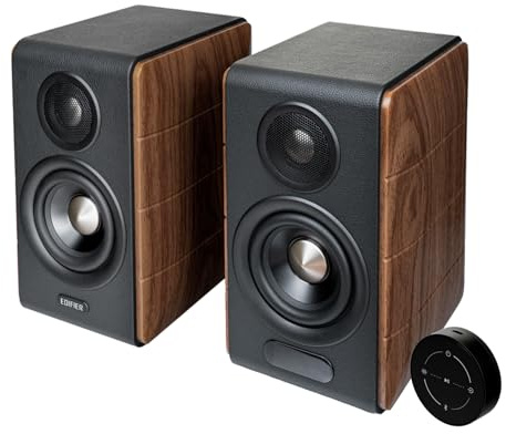 Edifier Altoparlante Hi-Fi attivo S880DB MKII | Hi-Res Audio Wireless LDAC | 88W Full Digital DSP | alloggiamento in legno | RCA, ottico, coassiale, USB-C e sub-out, telecomando