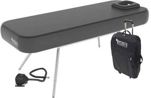 Sport-Tec NUBIS Aufblasbare Massageliege Pro 2.0, inkl. Pumpe und Koffer (Anthrazit)