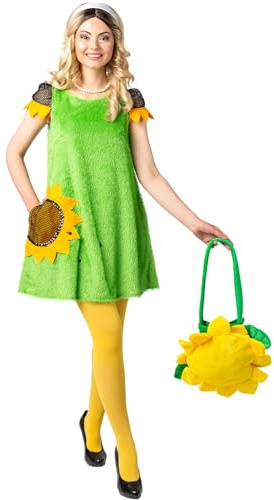 Orlob Gärtner Kostüm Sunny Sunflower Kleid Grüne Wiese für Damen Gr. 36-46 Fasching Karneval (36/38)