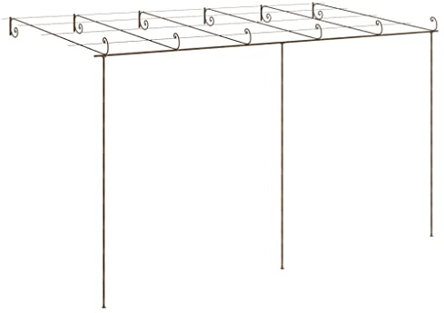 Nqyjm Garten-Pergola Antik-Braun 6x3x2,5 m Eisen für Garten, Terrasse, Außende