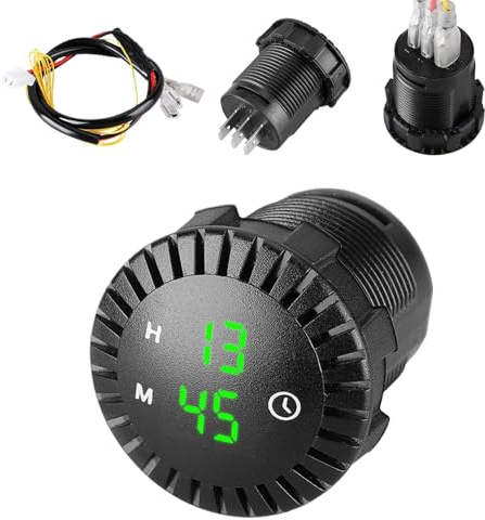 Mini Båtklocka LED-display 12V 24V Panel Elektronisk