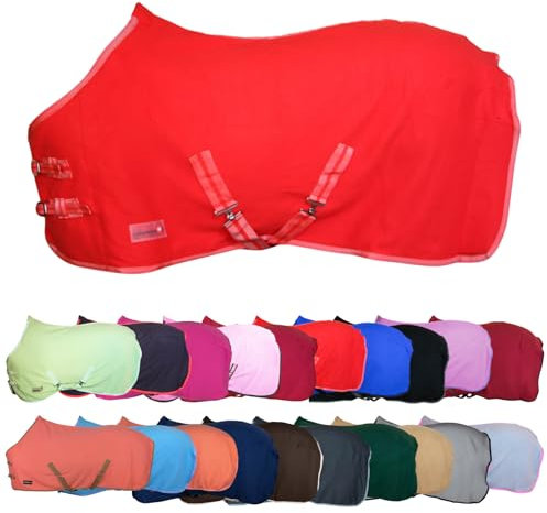 RL24 - Abschwitzdecke mit Kreuzgurt BASICLINE rot 75cm