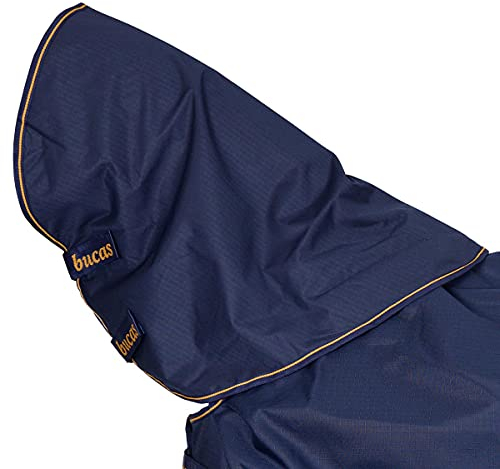 Bucas Irish Turnout Combi Neck 300g - Navy/Gold - Halsteil