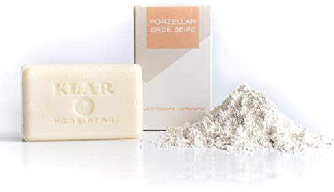 Klar Seifen Porzellanerdeseife 100g, Cosmos zertifiziert, palmölfrei, geeignet für empfindliche Haut, 10996
