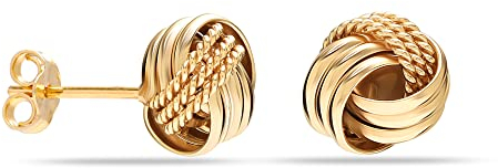 LeCalla Sterling Silber Schmuck Italian Design Liebes-Knoten-Bolzen-Ohrringe für Frauen