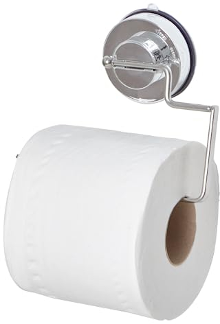 Blue Canyon Gecko Toilet Roll Holder, Shower Caddy with Quick Lock vacuum Suction Cup, No Drill and No Screws Required, Removable, Reusable and Repositionable, Holds Upto 5kg, Stainless Steel