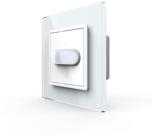 LIVOLO Bewegungsmelder Sensorschalter Touch Glasrahmen VL-C7-01RG-11-A Weiß Automatisch Sensor Timer
