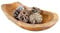 Teak Root Long Bowl 35cm Antique Rustic Kitchen Hand Carved Wood Fruit Snacks Food