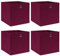 vidaXL 4X Aufbewahrungsbox Zusammenklappbar Spielkiste Regalkorb Faltkiste Korb Kinderbox Box Kiste Regalbox Staubox Dunkelrot 32×32×32cm Stoff