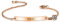 MeMeDIY Personalisiertes Armband Angepasste Gravur Name/Datum/Koordinaten für Frauen Freundin Beste Freundin Knöchelgelenk aus Edelstahl Geburtsstein Bar-Armband mit Verstellbarer Kette (Roségold)