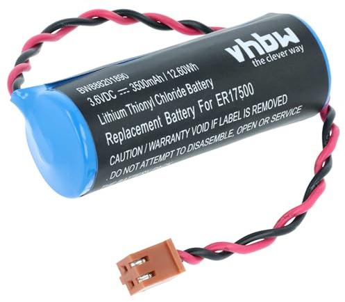 vhbw Batterie kompatibel mit Panasonic VR-006, VR-004, VR8, ER6VCT, VR-008, VR-006L, VR6, VR4 Steuereinheit (3500 mAh, 3,6 V, Li-SOCl2)
