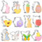 Daliyer Ausstechformen Ostern, 12 Stück Ostern Basteln Kinder - Osterhasen Ausstecher Set, Ausstecher Ostern für Ostern Deko & Ostergeschenke Kinder, Osterplätzchen Hase, Ei, Karotte, Küken, Blume