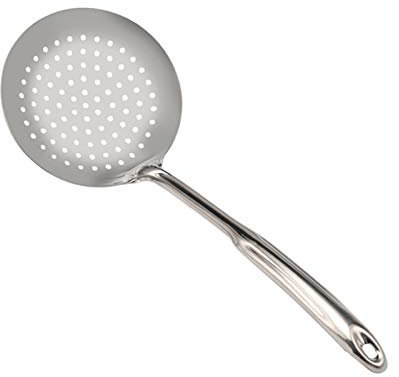 Mestolo con cucchiaio scanalato per schiumarola Cucina da cucina multifunzionale, cucina fritta alimento fritto filtro utensili, preparazione cibo, filtro farina, frutta vegetale ecc. Schiumatoi da cu