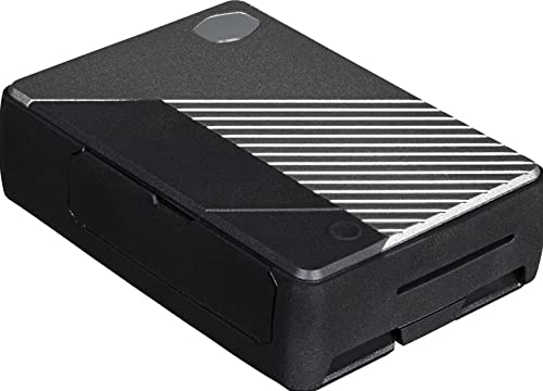 Cooler Master Pi Case 40 V2 - Schlanker Aluminiumrahmen mit programmierbarer Taste, integriertem passiven Kühlkörper, TPU-geschützte Seitenanschlüsse, universelle Montagehalterungen - Gun Metal Black