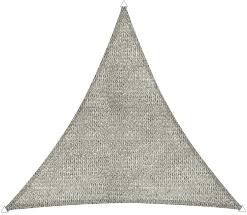 Windhager Sonnensegel ELBA, Elfenbein, dreieckig, Beschichtetes HDPE-Gewebe, 3,6 x 3,6 x 3,6 m, 135 g/m², Sonnenschutz für Terrasse, Balkon oder Pool, inklusiv befestigungsseil, reißfest, waschbar