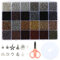 Naler 24000 Stück Rocailles Perlen 2 mm Glasperlen Dunkler Farbton Rund Beads mit Charms Anhängern und Schmuckfaden zum Basteln, 24 Farben