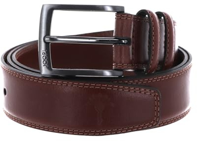 Joop! Leder Gürtel Double Quilted Coll. Belt 3,5 CM W110 Cognac braun