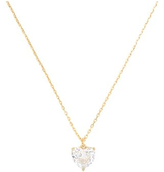 Kate Spade New York April Heart Pendant, Clear/Gold