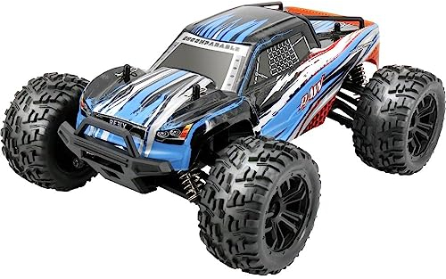 Reely RAW Blau Brushed 1:14 RC Modellauto Elektro Monstertruck Allradantrieb (4WD) RtR 2,4 GHz Inkl. Akku und Ladegerät