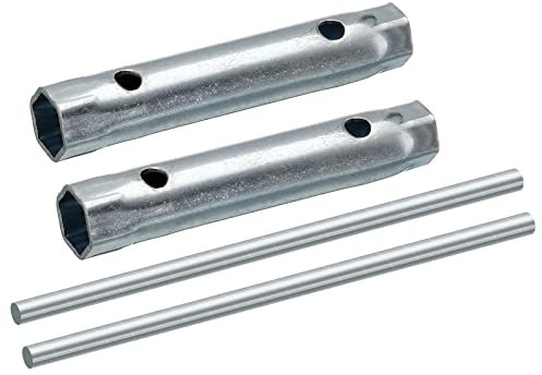 sourcing map 10-12mm Ignition Spark Plug Spanner Dual-Ended Wrench Hex Socket 2 Pcs