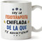 MUGFFINS Tazas para FISIOTERAPEUTA mujer - En Español - Todos te advirtieron - 11 oz / 330 ml - Regalo original y divertido