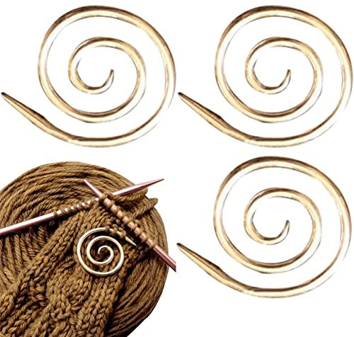 Knitting Needles 3pcs Practical Spiral Cable Knitting Needles Metal Cable Needles Handmade Knitting Decoration Tool