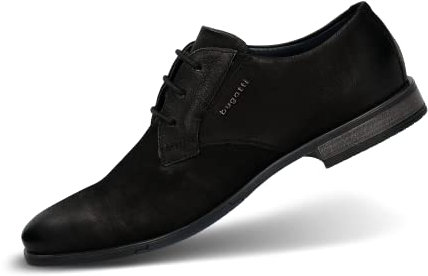 bugatti Gapo, Zapatos con Cordones Hombre, Negro, 43 EU