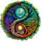 Funnli Holzpuzzles für Erwachsene und Kinder,Yin und Yang Muster Pflanze Holz-Puzzle (Yin-Yang-Bäume), Einzigartige Chinesisches Kung Fu Puzzlespiele (L-13.8 * 13.8in-300 Stücks)