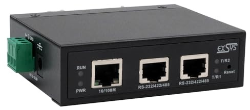 Exsys EX-61002 Ethernet zu 2 x Seriell RS-232/422/485